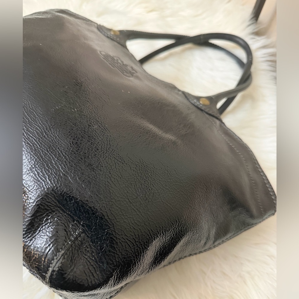 Coach #12362 Shiny Black Leather Tote - Picture 7 of 14